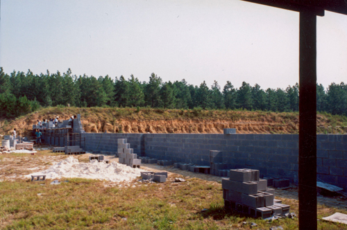 the framing process continues down to the rifle range